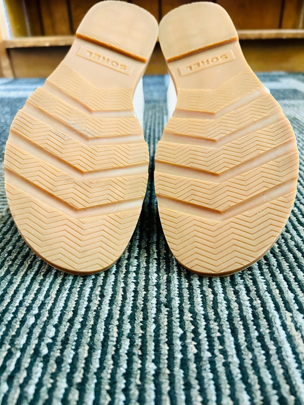 Sorel White Chalk Gum Ella III Slingback Flat Sandals, size 9 EU 40 - Picture 10 of 11